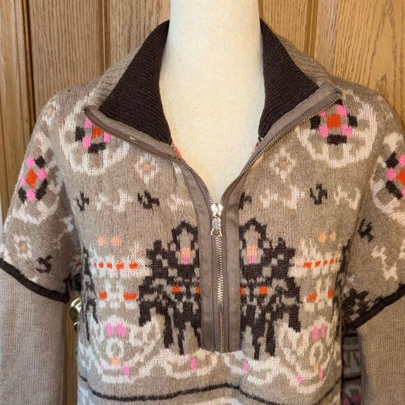 Anthropologie Sleeping On Snow Fairbanks Half-Zip Pullover Sweater XS/S - Picture 3 of 6